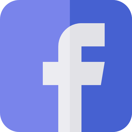 A square icon featuring a stylized white letter "f" on a blue background. The left side of the background is a slightly lighter shade of blue than the right side, creating a subtle split-tone effect reminiscent of premium roofing siding. This is the recognizable logo for Facebook.